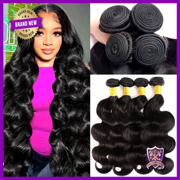 4 Bundles 12A Brazilian Virgin Hair Extensions 20-26 Inch Body Wave main image 4